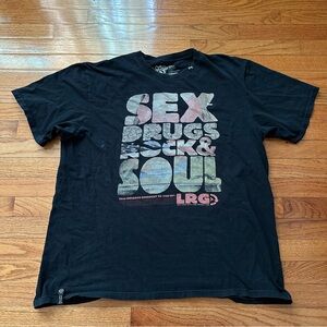 LRG Lifted Research Group Sex Drugs Rock & Soul Shirt Size XXLarge